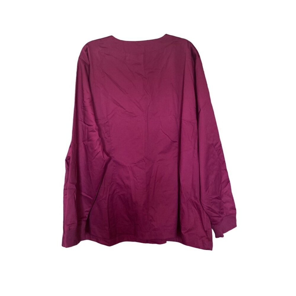 NWOT Plum‎ medical scrub jacket snap on front long sleeve pockets women 4X - Picture 5 of 8